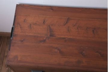 アンティーク家具　和製アンティーク　桐材製!鉄脚付き衣装箪笥ローボード(2)