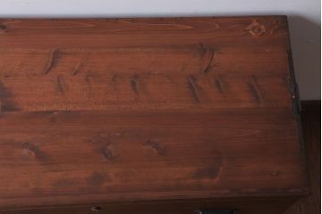 アンティーク家具　和製アンティーク　桐材製!鉄脚付き衣装箪笥ローボード(2)