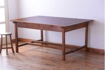アンティーク家具　和製アンティーク　古い木の素朴なダイニングテーブル