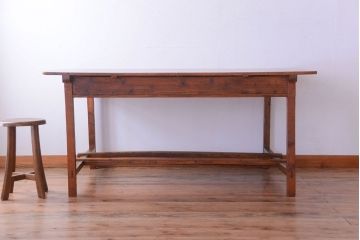 アンティーク家具　和製アンティーク　古い木の素朴なダイニングテーブル