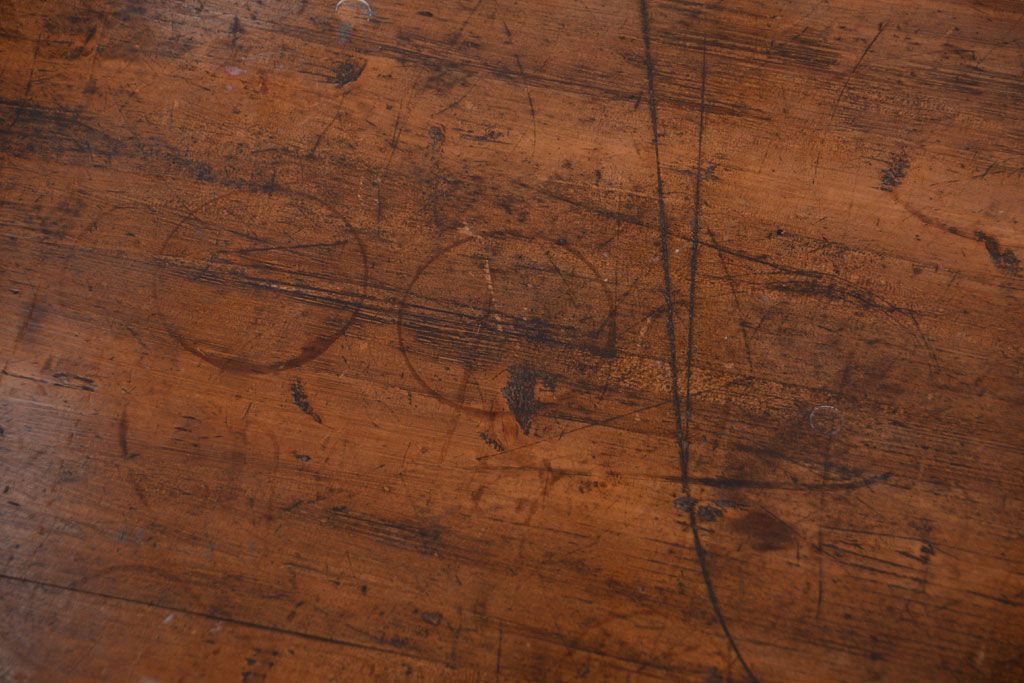 アンティーク家具　和製アンティーク　古い木の素朴なダイニングテーブル