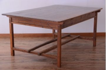 アンティーク家具　和製アンティーク　古い木の素朴なダイニングテーブル