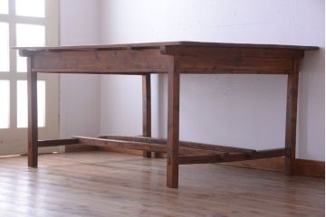 アンティーク家具　和製アンティーク　古い木の素朴なダイニングテーブル