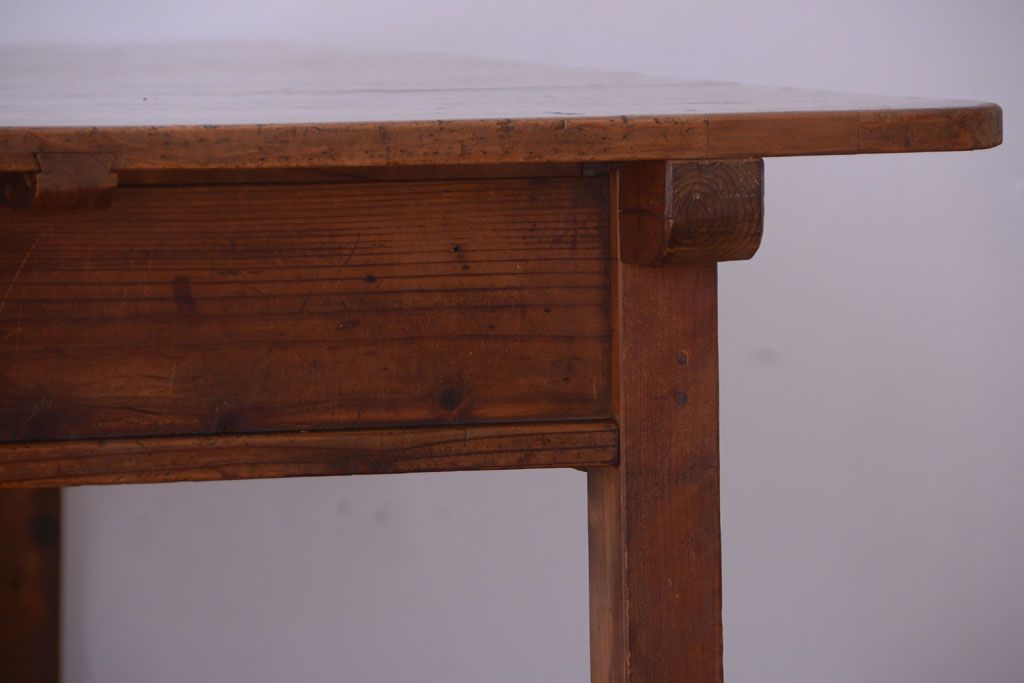 アンティーク家具　和製アンティーク　古い木の素朴なダイニングテーブル