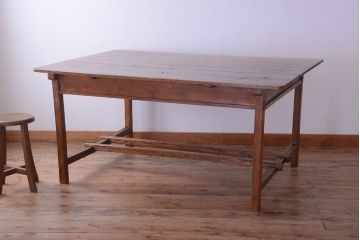 アンティーク家具　和製アンティーク　古い木の素朴なダイニングテーブル