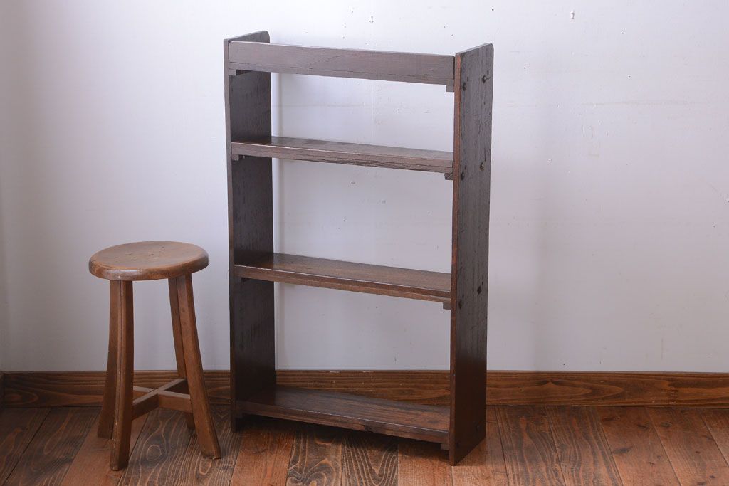 アンティーク家具　和製アンティーク　シンプルでシックなブックシェルフ(本棚)