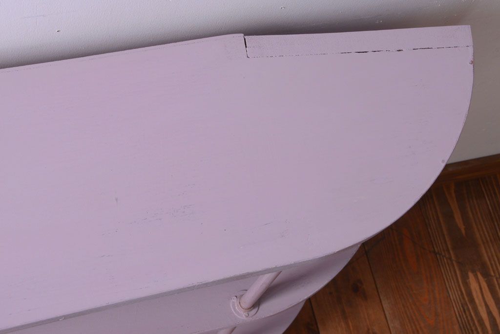 アンティーク家具　アンティークペイント　変わり型!かわいい飾り棚