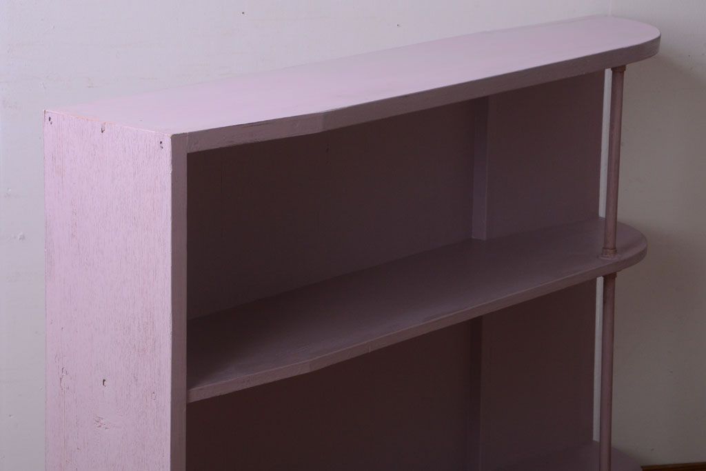 アンティーク家具　アンティークペイント　変わり型!かわいい飾り棚