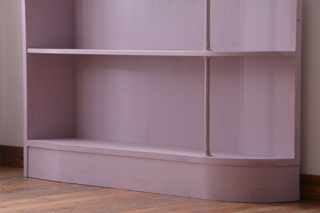 アンティーク家具　アンティークペイント　変わり型!かわいい飾り棚