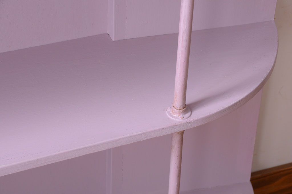 アンティーク家具　アンティークペイント　変わり型!かわいい飾り棚