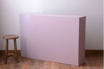 アンティーク家具　アンティークペイント　変わり型!かわいい飾り棚