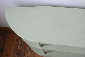 アンティーク家具　アンティークペイント　変わり型!爽やかな飾り棚