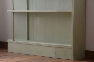 アンティーク家具　アンティークペイント　変わり型!爽やかな飾り棚