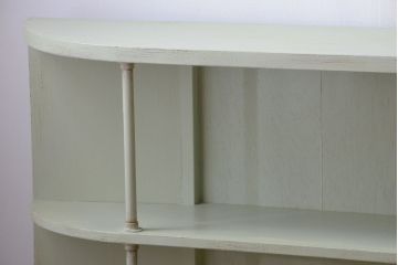 アンティーク家具　アンティークペイント　変わり型!爽やかな飾り棚