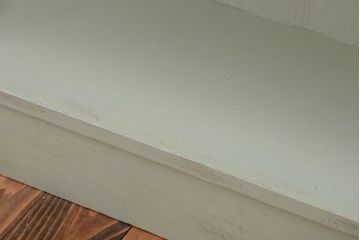 アンティーク家具　アンティークペイント　変わり型!爽やかな飾り棚