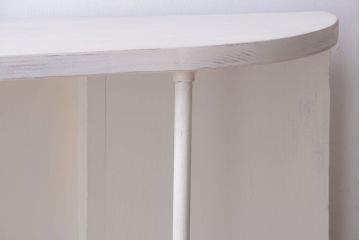 アンティーク家具　アンティークペイント　変わり型!清潔感のある飾り棚