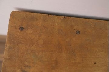 ヴィンテージ家具　ビンテージ　古い木のレトロな角スツール(3)