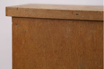 ヴィンテージ家具　ビンテージ　古い木のレトロな角スツール(3)