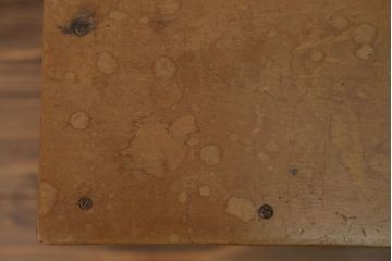 レトロ家具　昭和レトロ　古い木のノスタルジックな角スツール(1)