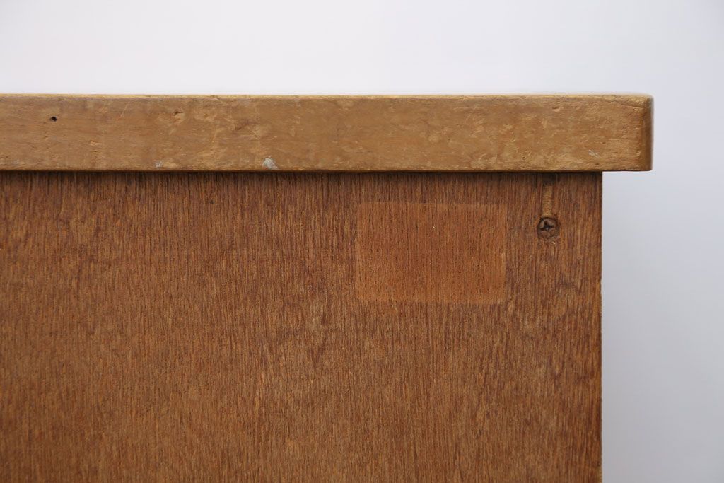 レトロ家具　昭和レトロ　古い木のノスタルジックな角スツール(1)