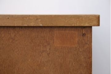 レトロ家具　昭和レトロ　古い木のノスタルジックな角スツール(1)