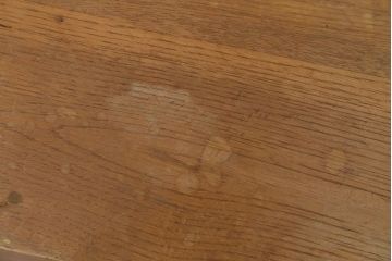 レトロ家具　昭和レトロ　古い学校の小さな木製角スツール(2)