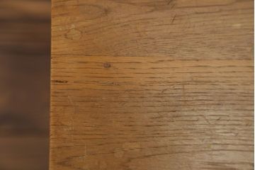 レトロ家具　昭和レトロ　古い学校の小さな木製角スツール(2)