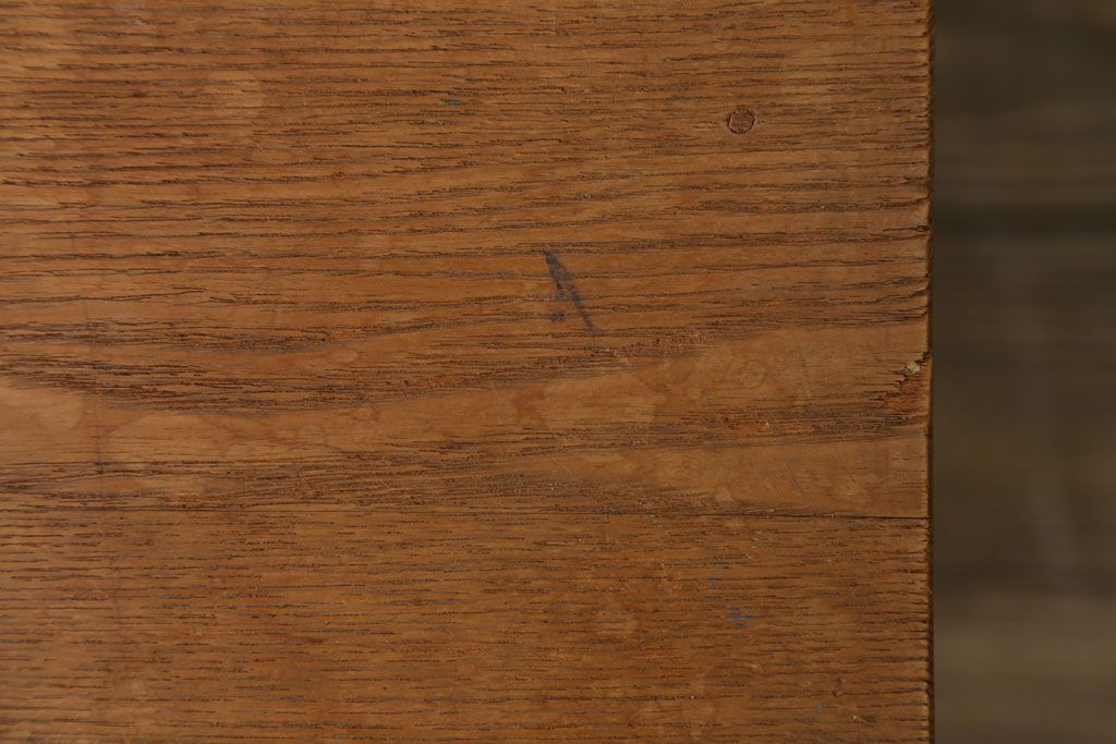 レトロ家具　昭和レトロ　古い木のノスタルジックな角スツール(2)