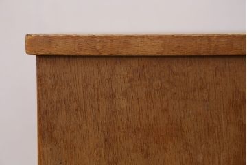 レトロ家具　昭和レトロ　古い木のノスタルジックな角スツール(2)