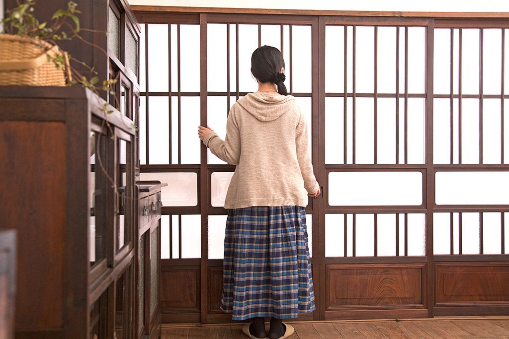 和製アンティーク　腰板欅材!上質な高級ガラス戸4枚セット