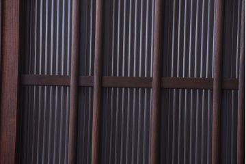 和製アンティーク　腰板欅材!上質な高級ガラス戸4枚セット