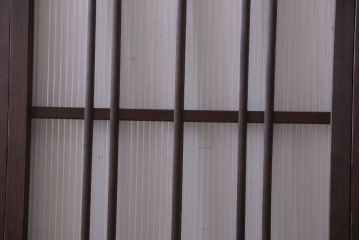 和製アンティーク　腰板欅材!上質な高級ガラス戸4枚セット