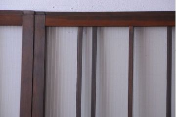 和製アンティーク　腰板欅材!上質な高級ガラス戸4枚セット