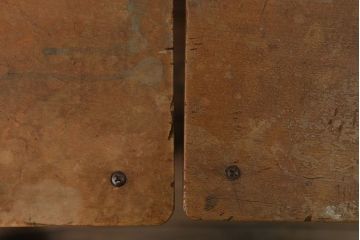 ヴィンテージ家具　ビンテージ　古い木のレトロな角スツール2脚セット