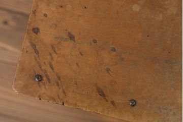 ヴィンテージ家具　ビンテージ　古い木のレトロな角スツール2脚セット