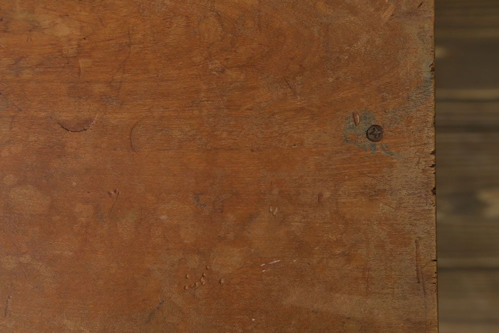 ヴィンテージ家具　ビンテージ　古い木のレトロな角スツール2脚セット