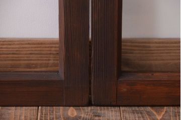 和製アンティーク　古い木のシンプルなガラス戸4枚セット(窓)
