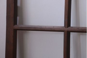 和製アンティーク　古い木のシンプルなガラス戸4枚セット(窓)