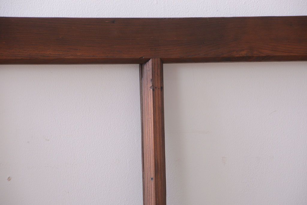 和製アンティーク　古い木のシンプルなガラス戸4枚セット(窓)(2)