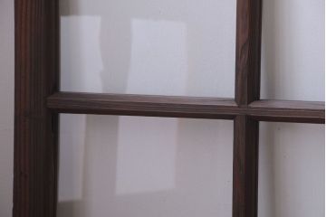 和製アンティーク　古い木のシンプルなガラス戸4枚セット(窓)(2)