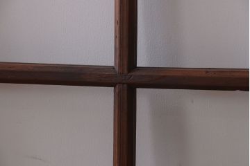 和製アンティーク　古い木のシンプルなガラス戸4枚セット(窓)(2)