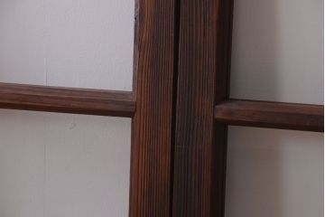 和製アンティーク　古い木のシンプルなガラス戸4枚セット(窓)(2)