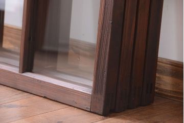 和製アンティーク　古い木のシンプルなガラス戸4枚セット(窓)(2)