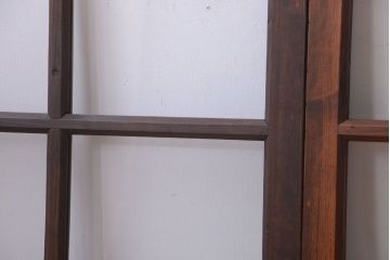 和製アンティーク　古い木のシンプルなガラス戸4枚セット(窓)(2)