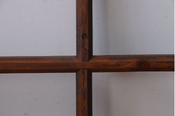 和製アンティーク　古い木のシンプルなガラス戸4枚セット(窓)(2)