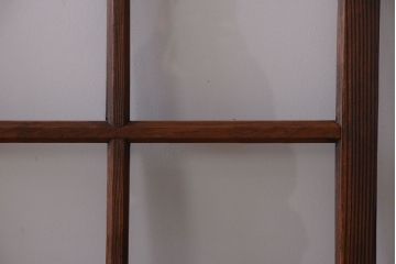 和製アンティーク　古い木のシンプルなガラス戸4枚セット(窓)(3)