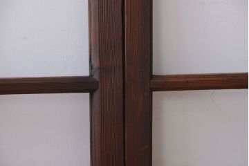 和製アンティーク　古い木のシンプルなガラス戸4枚セット(窓)(3)