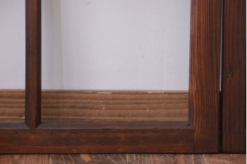 和製アンティーク　古い木のシンプルなガラス戸4枚セット(窓)(3)