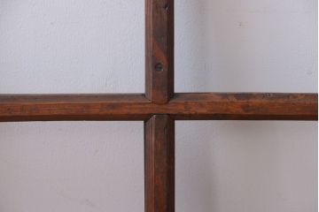 和製アンティーク　古い木のシンプルなガラス戸4枚セット(窓)(3)