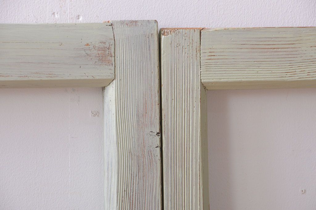 アンティークペイント　爽やかなガラス戸3枚セット(窓)